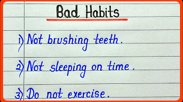 10 bad habits in english || Bad habits essay in english 10 line