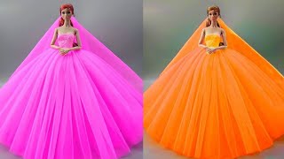 Barbie Doll Makeover Transformation ~ 💞👗DIY Miniature Ideas for Barbie Wig, Dress, Faceup, and More