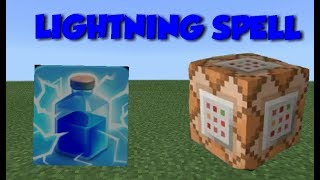 MCPE :Working LIGHTNING SPELL USING COMMAND BLOCK!!!