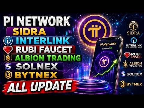 PI NETWORK SIDRA INTERLINK RUBI FAUCET A𝚁BION TRADING SOLNEX BYTNEX. ALL UPDATE