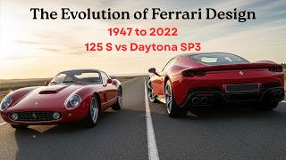From 1947 to 2022 – The Evolution of Ferrari Design | 125 S vs Daytona SP3 in 4K