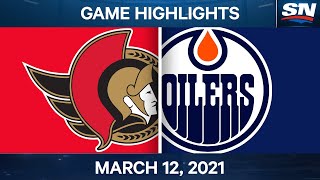NHL Game Highlights | Senators vs. Oilers - Mar. 12, 2021