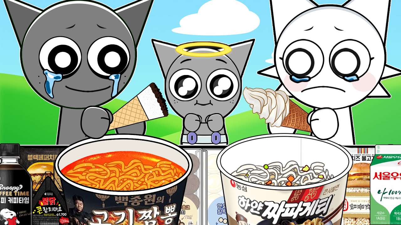 R.I.P BABY GRAY... Incredibox Sprunki - Convenience Store GRAY WHITE MUKBANG | ASMR | Animation