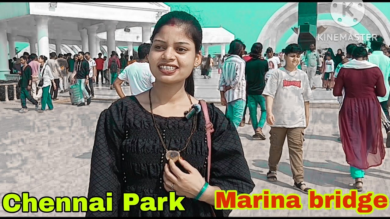 Marina bridge Park 🏞️ ghumne jakar block video 2026 Chennai Central park Pongal mein ghumne gaye the