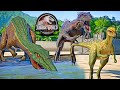Indoraptor, Baryonyx vs Super Hero Dinosaurs Fight 🌍 JURASSIC WORLD EVOLUTION