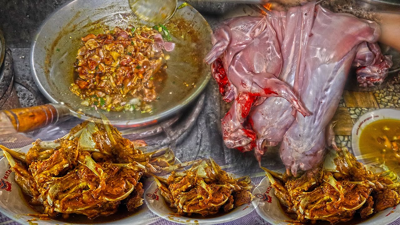 GILAK !!! SAMPE 60 EKOR SEHARI !! ADA MENU LANGKA RICA BALUNGAN KELINCI !!! SATE KELINCI TENGAH DESA