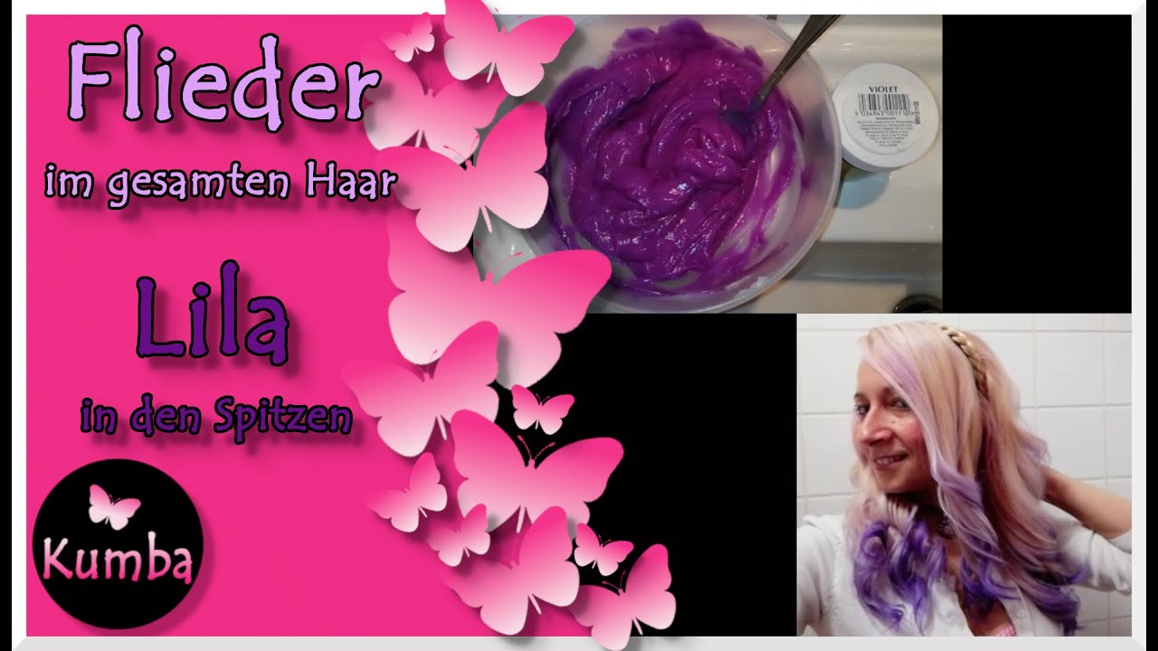 Flieder im gesamten Haar und Lila in den Spitzen (mit Directions Violet)