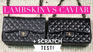 Chanel Lambskin vs Caviar + Scratch Test | Mel in Melbourne