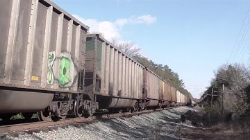 CSX 7535 West in Hi Def at Keswick,VA on 11/11/11