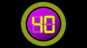 40 Second Countdown Timer with clock Ticking sound & Finish alarm beep #timer #clock #countdown