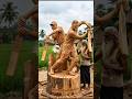 Virat Kohli vs Rohit Sharma 🏏🪵Amazing Cricket Legends Sculpture Art #woodcarving #viratkohli #shorts