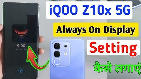 iQOO z10x 5g always on display setting/how to enable always on display setting in iQOO z10x 5g me