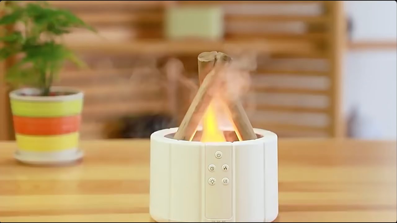Green Lion Flame Mist Air Diffuser 150ml Led Flame Aroma Humidifier