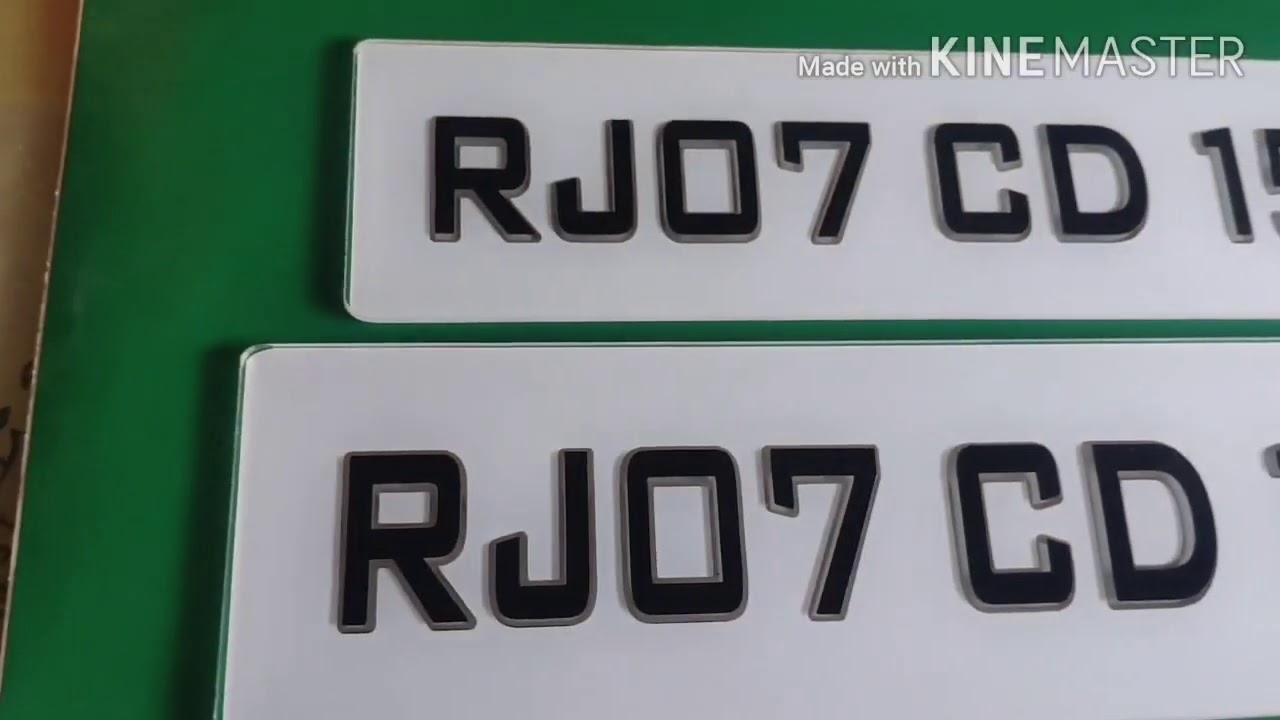 Car 3d number plate - YouTube