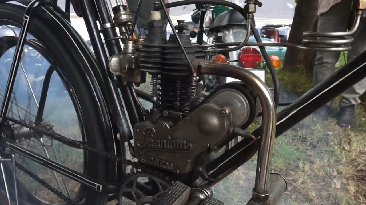 Seltenes Phantom Viertakt Fahrrad der 20er Jahre - Oldtimerrallye Kriebstein