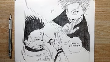 How to Draw Gojo vs Sukuna Domain Expansion | Jujutsu Kaisen