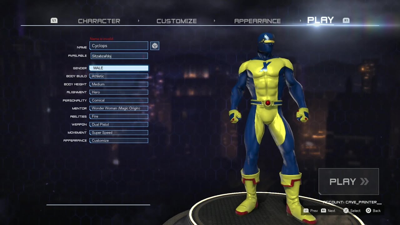 Как создать Циклопа в DC Universe Online (создание персонажа в DCUO)