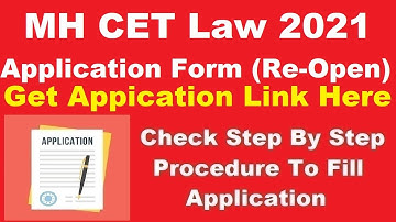 MH CET LAW 2021 2nd Time Application Form (Re-Open) - How To Fill MH CET LAW Re-Started Application