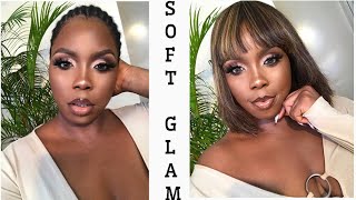 EASY SOFT GLAM TUTORIAL ON DARK SKIN | CHIT CHAT GRWM