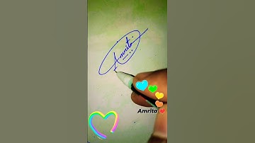 Amrita name Signature #youtubeshorts #viral #autograph #design #trending #shorts #art