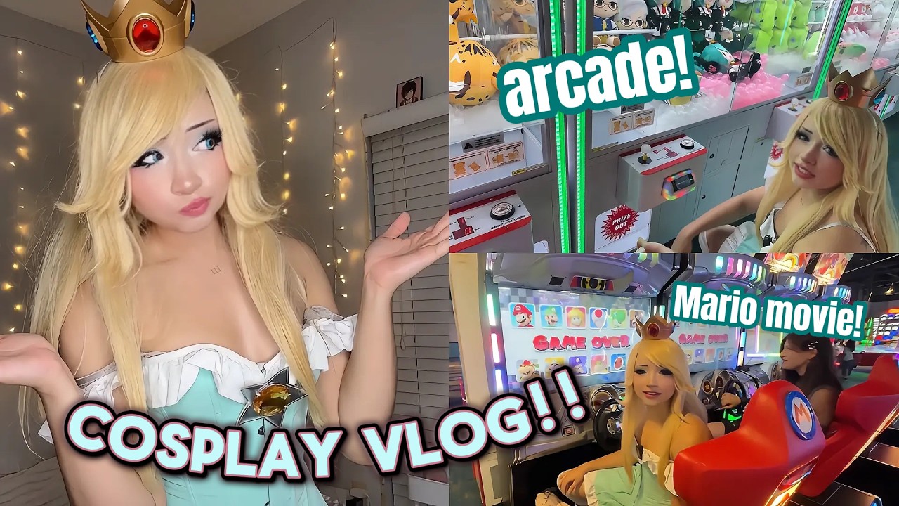 ROSALINA COSPLAY VLOG .✦ ݁˖ getting into cosplay, seeing the new Mario movie, and arcade adventures!
