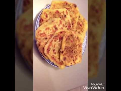 recette-crêpe-feuilleté-à-la-viande-hachée-/-recette-marocaine-/-مسمن-بالكفتة