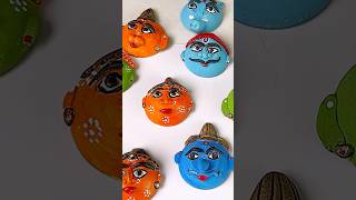 How to make masks using Diya #diy #mask #cherial #ytshorts #homedecor #walldecor #diwali #diya