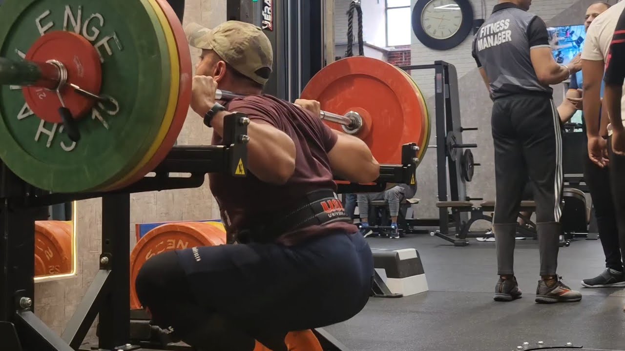 125kg (276lbs) High bar ATG Squat for 8. BW 69kg (152lbs) YouTube