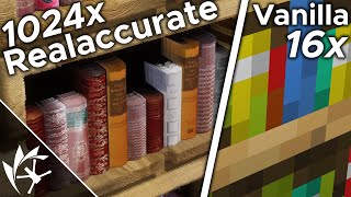 Realaccurate 1024x vs Vanilla Minecraft [4K/60FPS]