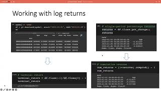 Quantitative trading strategies lecture 6.1 - log returns and technical indicators