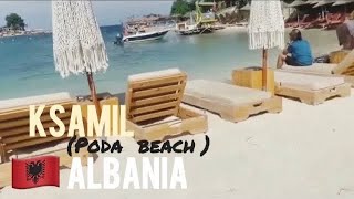 Ksamil albania Poda beach 4 k walking tour