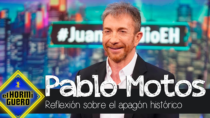 La reflexión de Pablo Motos sobre el apagón histórico - El Hormiguero