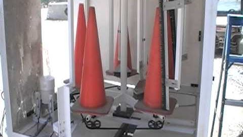 Automated Road Cone Washer