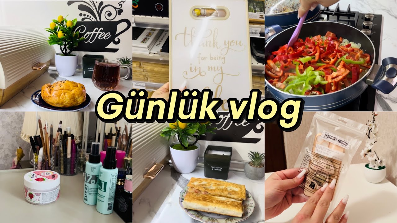 Temu Bağlaması Açdım + Yemək Bişirdim + Market Vlog 🍜🛍️