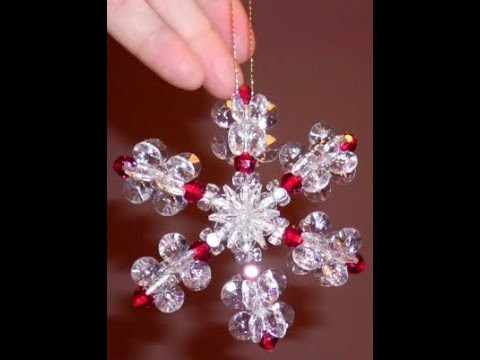 Set of 10 Plastic Crystal Snowflake Ornaments/vintage Snowflake