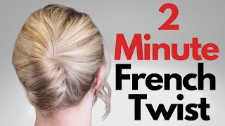 EASY French Twist Hack  quick hair tutorial