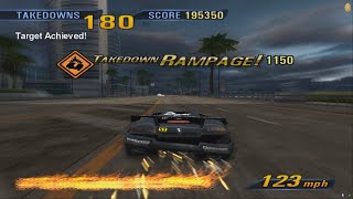 Burnout 3: Takedown | 180 Takedowns | Lakeside Getaway Southbound Road Rage | Sports Type 3