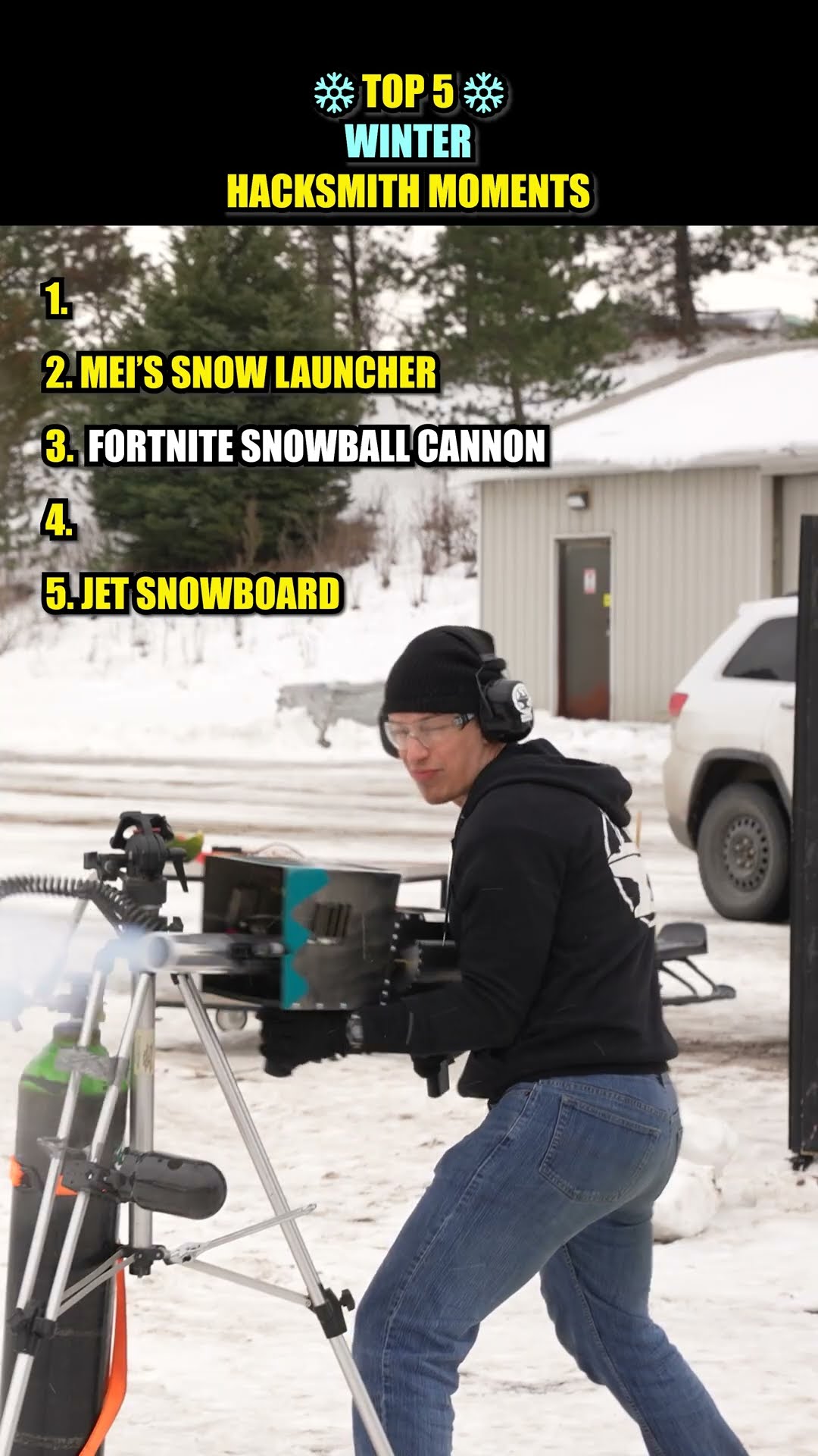 Is that an Ice Cannon?! ?? #winter #engineering #snow