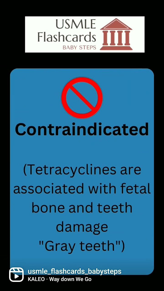 Doxycycline pregnancy usmle flashcards pharmacy youtube