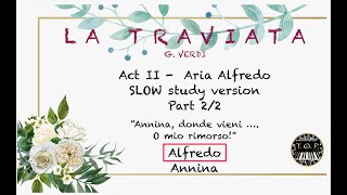 Traviata Act 2 Aria Alfredo Part 22 Alfredo Highlighted Slow Version Opera Study Karaoke