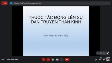 Hóa Dược 2 Thuốc tác động lên sự dẫn truyền thần kinh Phần 1