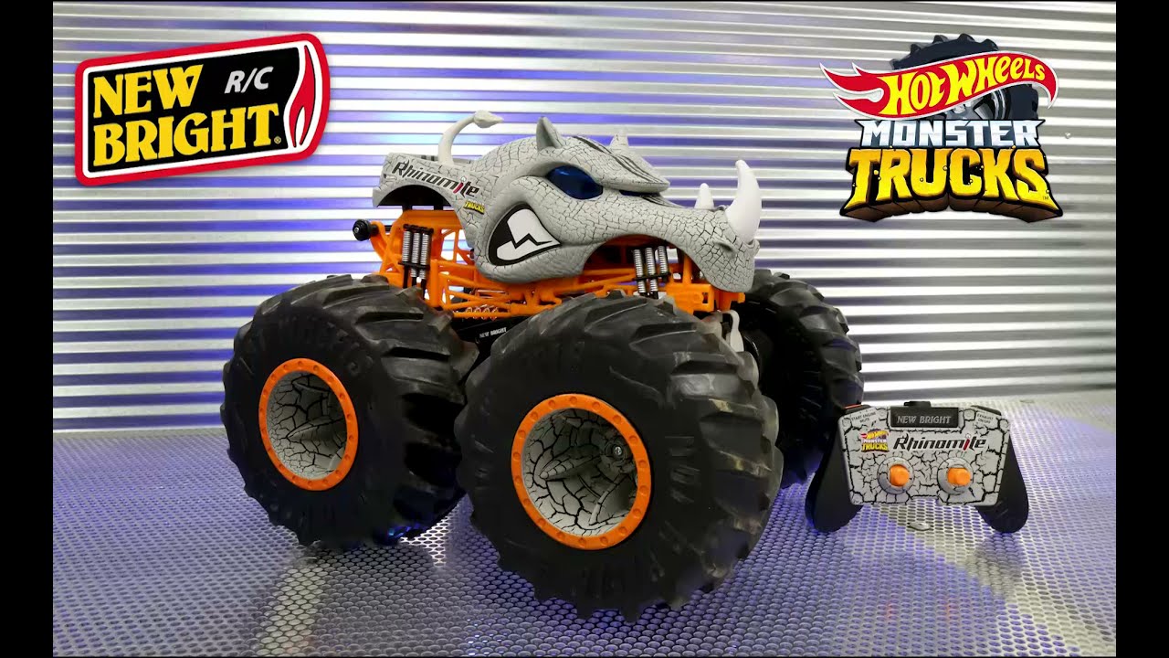 New Bright RC 1:10 Scale Hot Wheels Rhinomite Monster Truck - YouTube