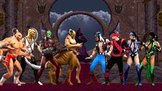 🎮 Mortal Kombat 🔥 Motaro Team vs NightWolf Team ☣️ Epic Fight