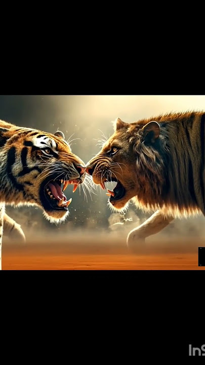 tiger vs lion #music #tiger#lion#animals #wild