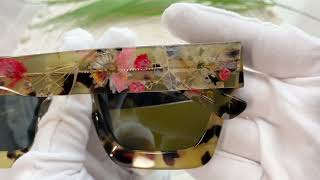 Customized Acetate Sunglasses + Dry Flower#manufacturer #custom #factory #eyewear #diy