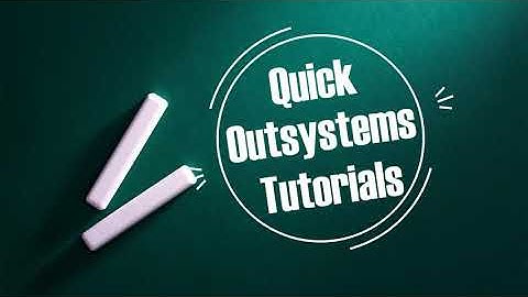 Outsystems Tutorials - Creating And Seeding A Database in Outsystems