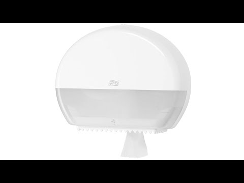 Dispenser hârtie igienică alb Tork 555000 - Video
