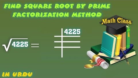 Find Square Root by Prime Factorization Method in Urdu, Square Root of 4225 (√4225)
