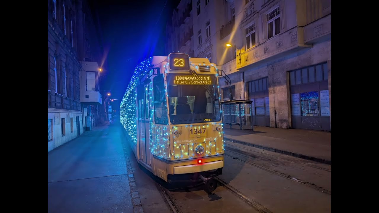 Public transport in Budapest, december 2025 4K
