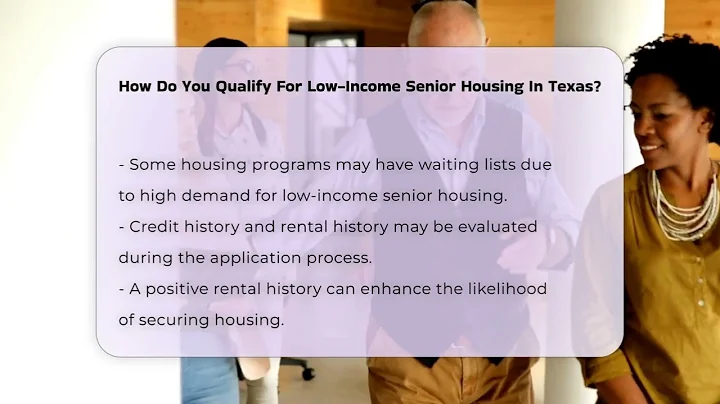 How Do You Qualify For Low-Income Senior Housing In Texas? - CountyOffice.org
